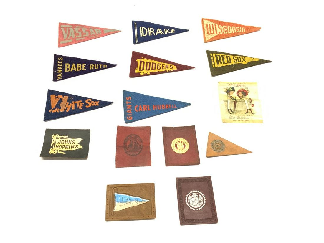 Assorted Vintage Mini Sports Pennants, Babe Ruth (1 of 5)