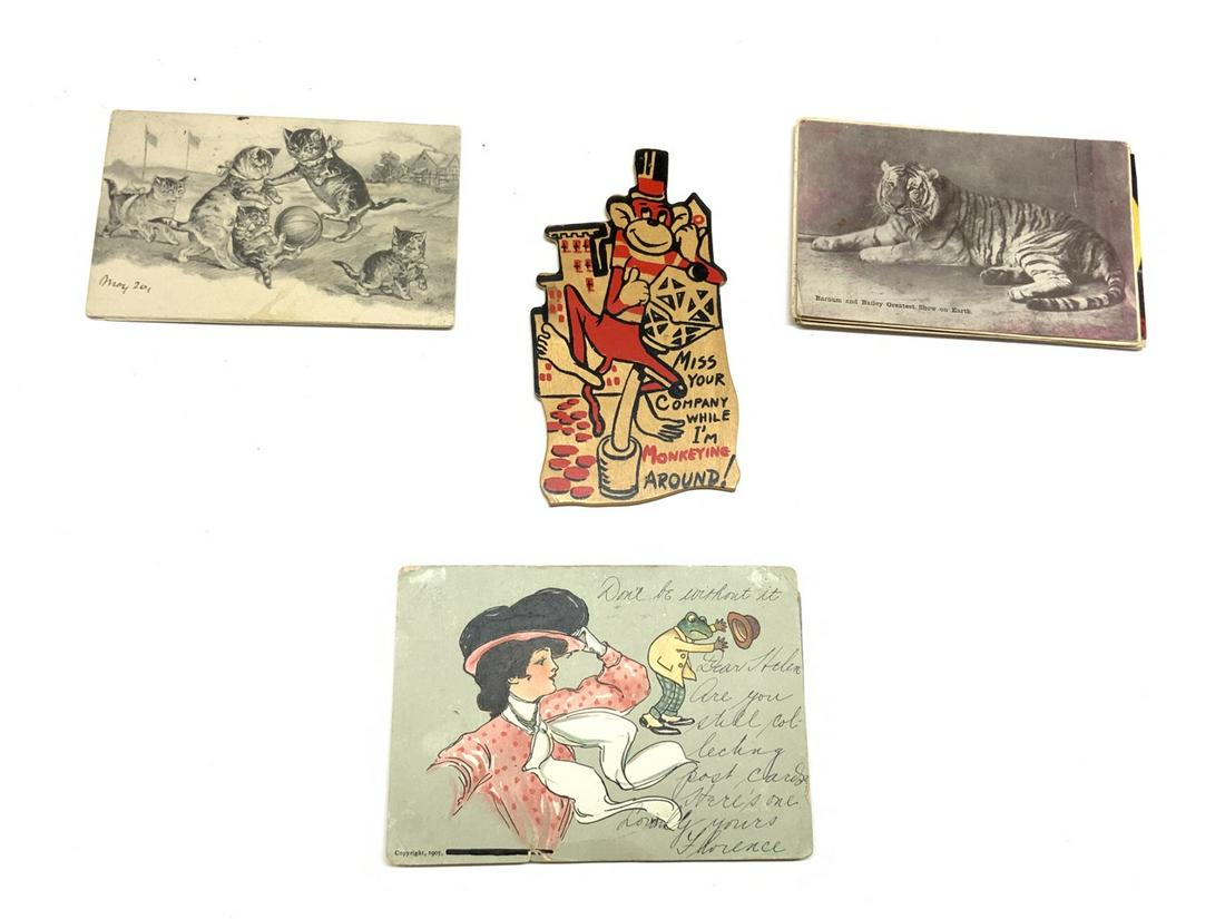 Lot of Early 1900s Animal & Circus Themed Postcards (1 of 7)