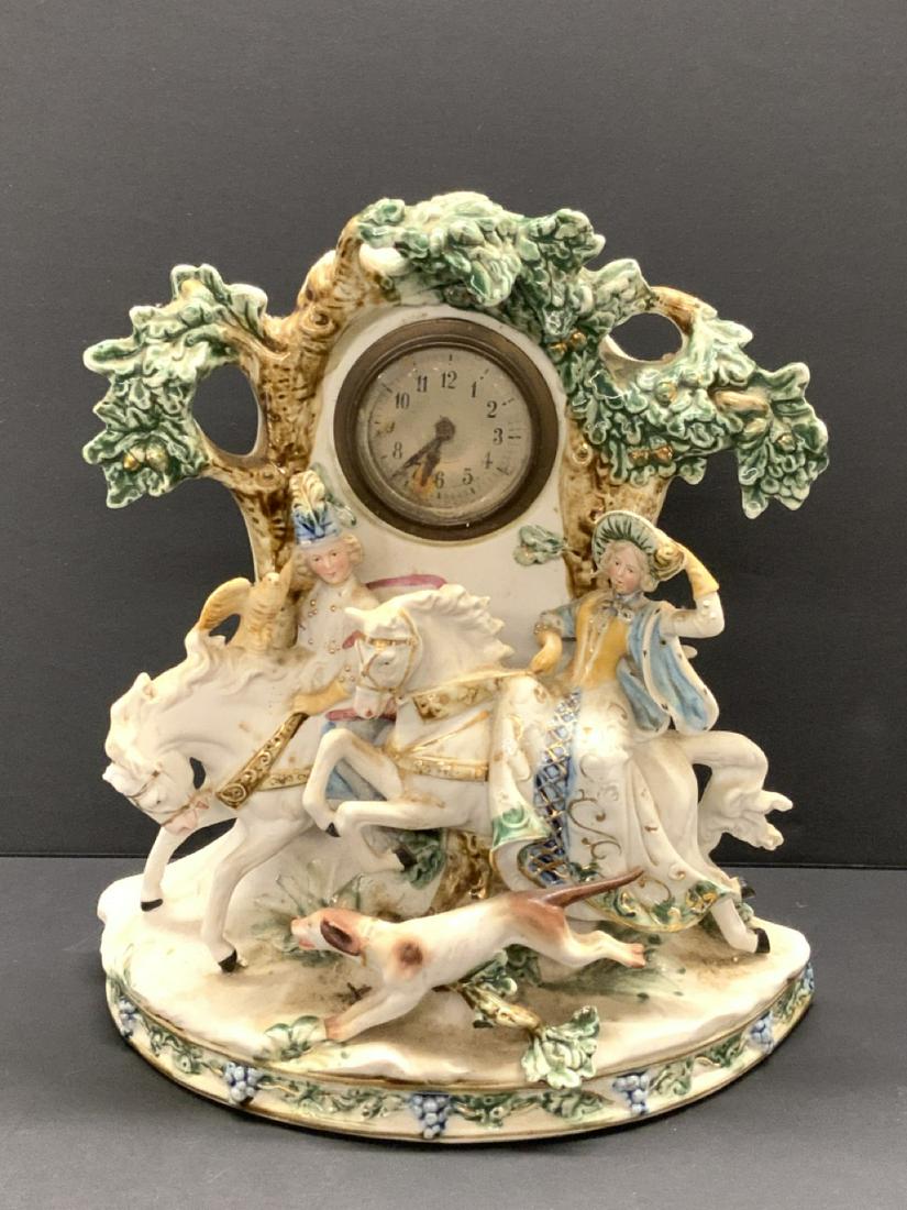 Victorian German Bisque Figural Mantel Clock (1 of 7)