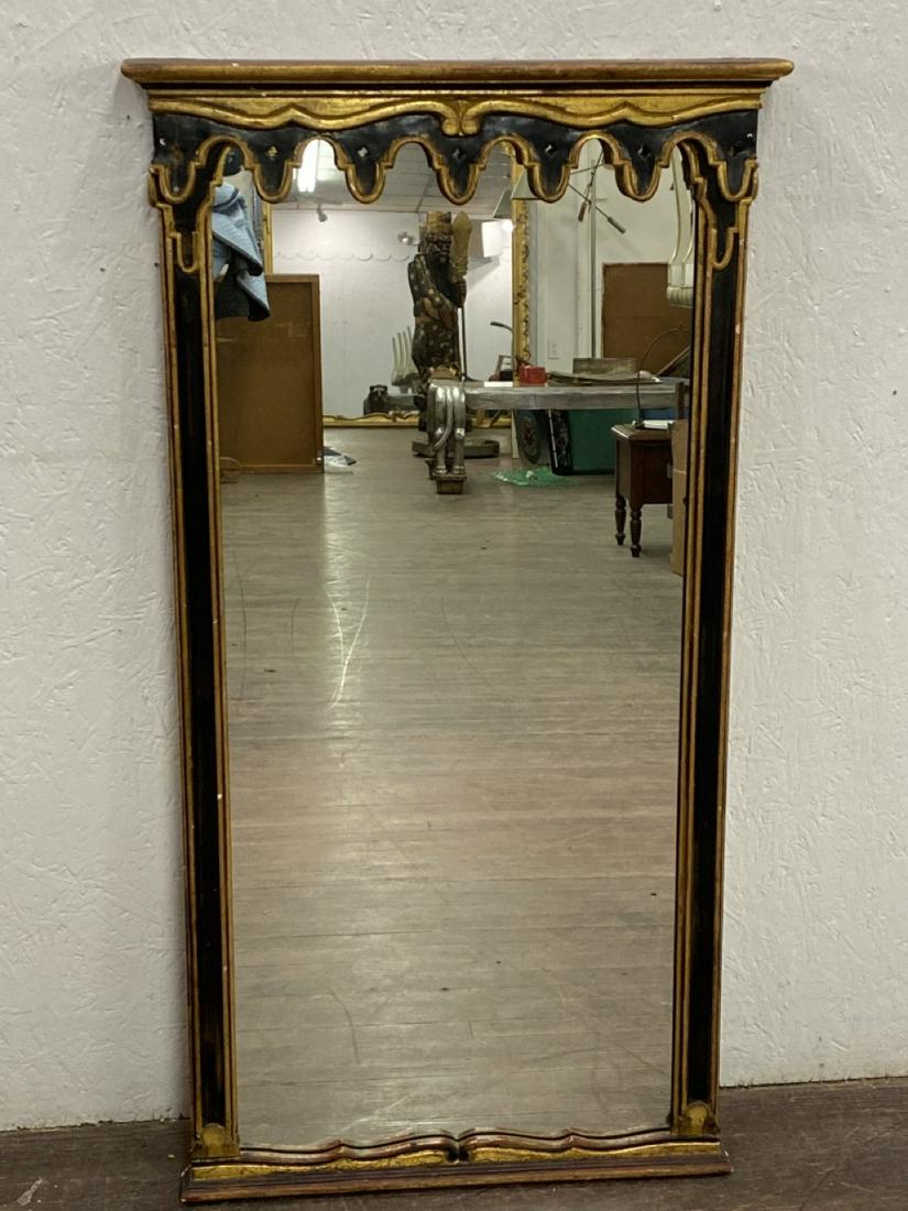 Victorian Fretwork Hall Mirror: Hallway mirror, 19th century Victorian with fretwork trim. Dimension: 46 1/4” x 24 3/8”