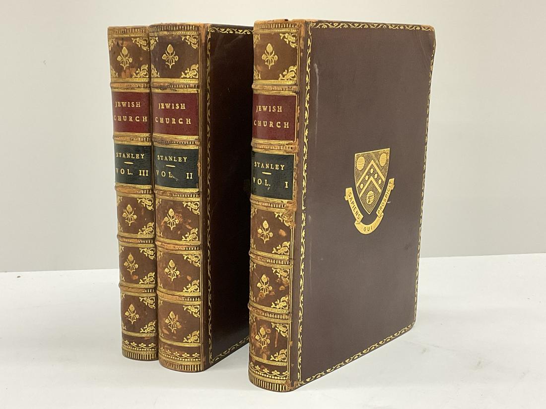Stanley. 1887 3 Vols. Jewish Church: Stanley. Lectures On The History Of The Jewish Church.Three volumes leather bound. New Edition of 1887
