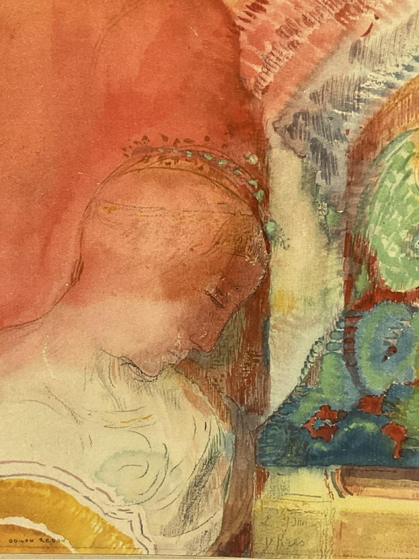 Aft. Odilon Redon (French, 1840-1916) Fairy Tales Print: Aft. Odilon Redon (French, 1840-1916) Titled: Fairy TalesDecorative Print.Fairy Tales 8” x 91/4” Provenance: Rudolf Lesch Fine Arts New York