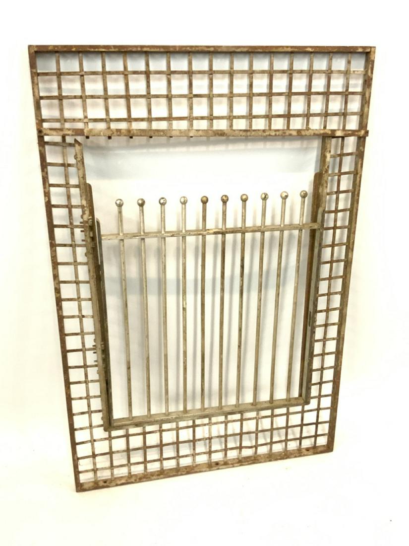 Art Deco CASHIER, POST OFFICE OR BANK TELLER CAGE WINDOW: Art Deco CASHIER, POST OFFICE OR BANK TELLER CAGE WINDOW Dimensions: 27” x 24” and 25” x 19” Hardware needed to reattached swing door to frame.