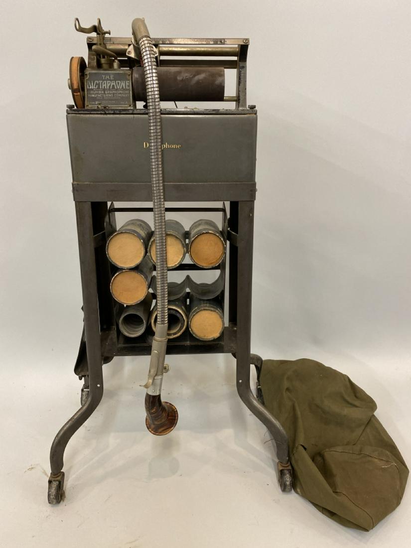 Vintage Dictaphone Transcribing Machine Model No. 7 Type A: Vintage Dictaphone Transcribing Machine Model No. 7 Type A Columbia Graphophone Manufacturing Company Serial #: 58119 Dimension: 34” x 12 1/2” x 6”