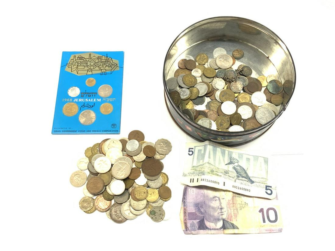 Lot of Foreign Currency: Foreign Currency Group Compiled, Canada, Israel, China, Australia, Greece, and more.