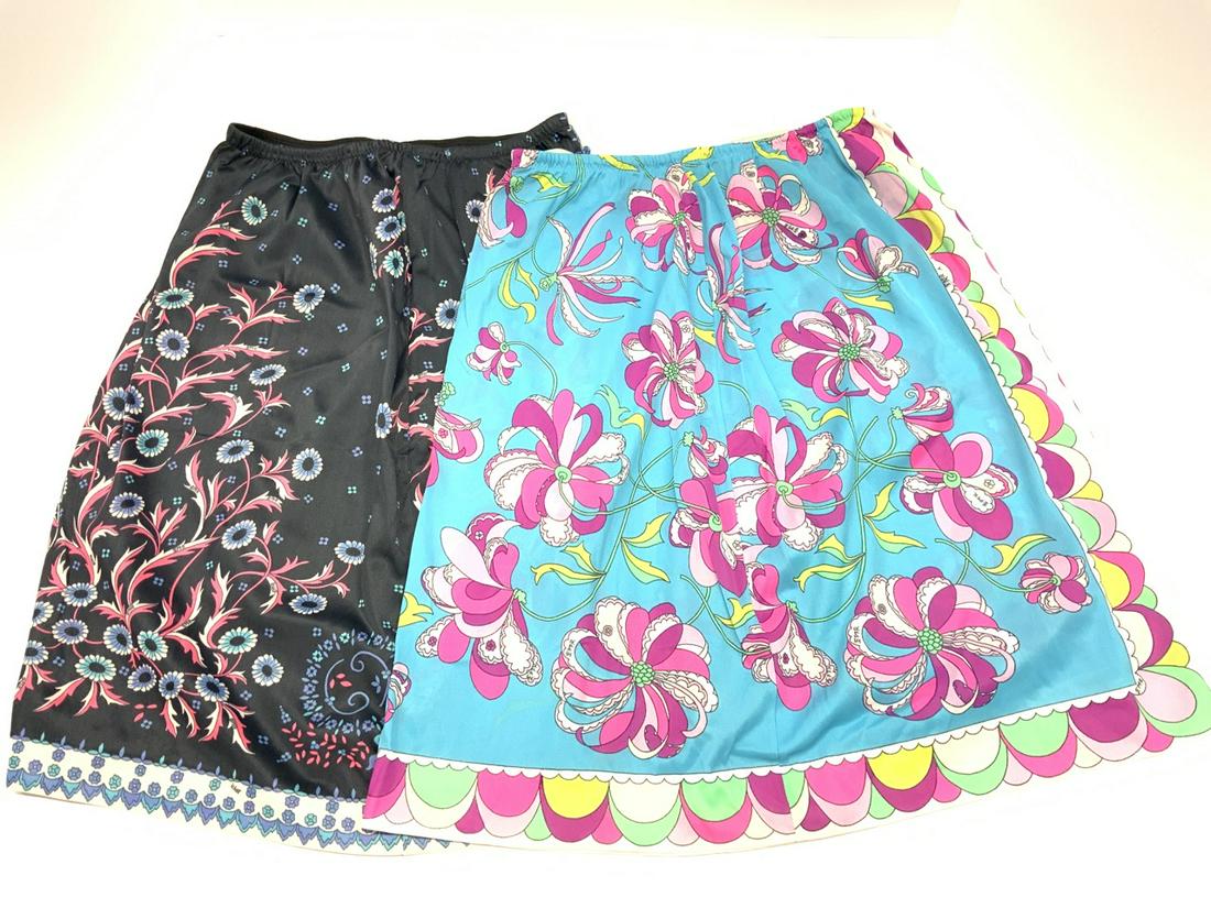 Two (2) Emilio Pucci Slips: Two (2) Emilio Pucci Slips Size Medium 12-14
