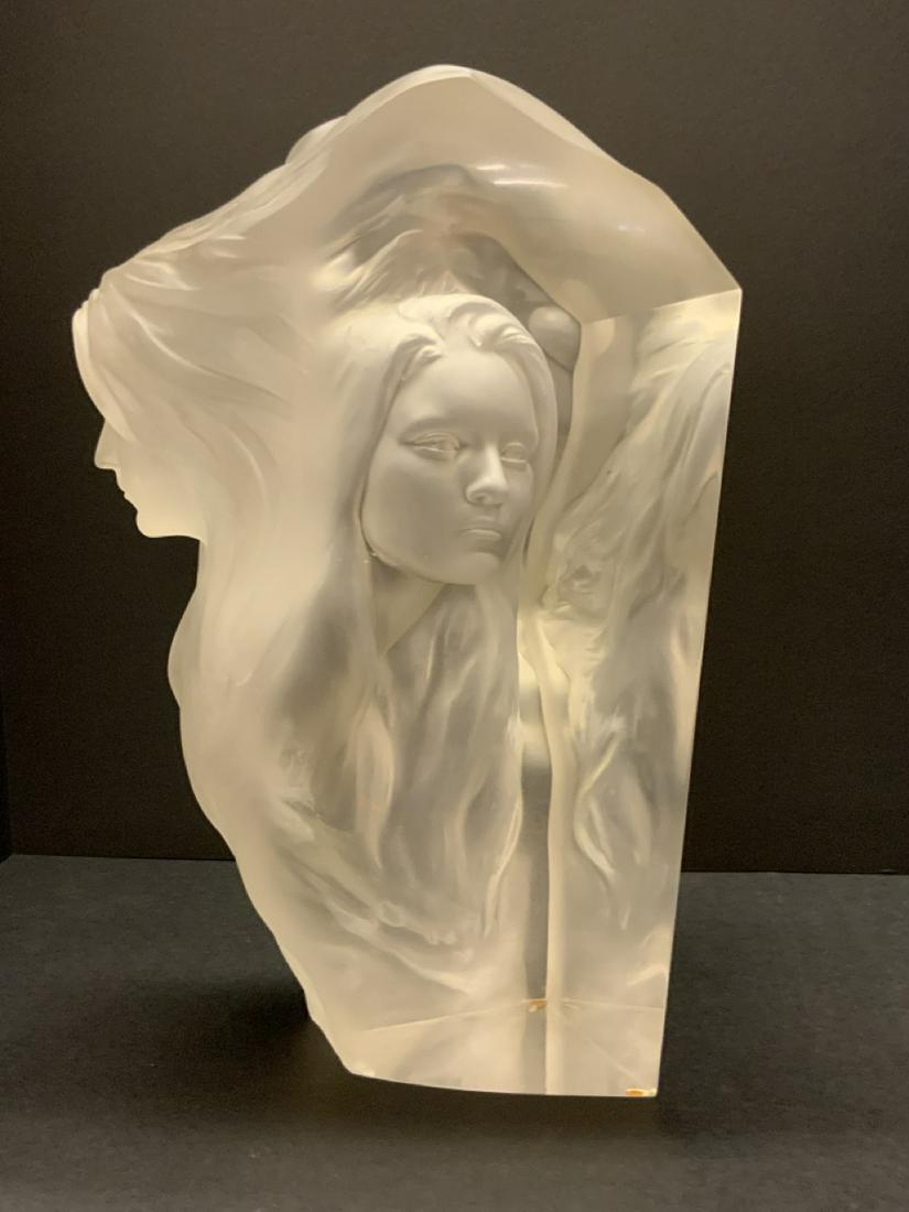 Frederick Hart (1943-1999) Reflections: Frederick Hart (1943-1999) Titled: Reflections Acrylic/Lucite Sculpture Signed at base and numbered 666/1000 Dimensions: 17” x 10 1/2” x 9 1/2”