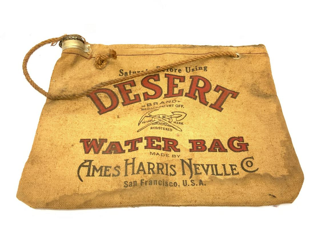 Vintage Desert Water Bag San Francisco California: Desert Water Bag Ames Harris Neville, San Francisco, C.A. Dimensions: 15" X 12 1/4"