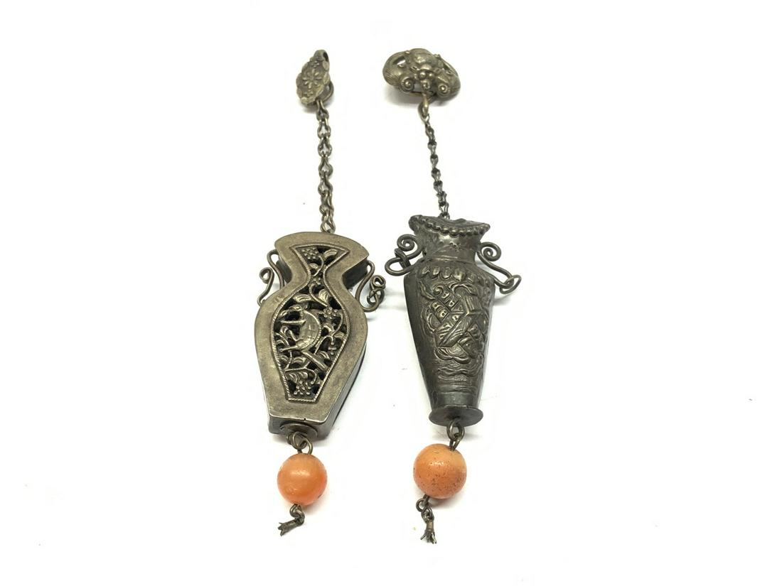 Two (2) Antique Chinese Chatalaines: Two (2) Antique Chinese Chatalaines. Dimensions: 6 1/2" length