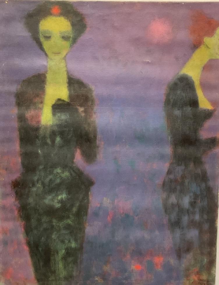 Martin Friedman (1896-1980) Lady In Black: Martin Friedman Hungarian, Provincetown, Mass, Brooklyn b.1896- d.1980) Titled: Lady In BlackMedium: Oil on canvasSigned,Dimensions: 45” x 35"Catalog no. Provenance: Estate Of Arnold Friedman by