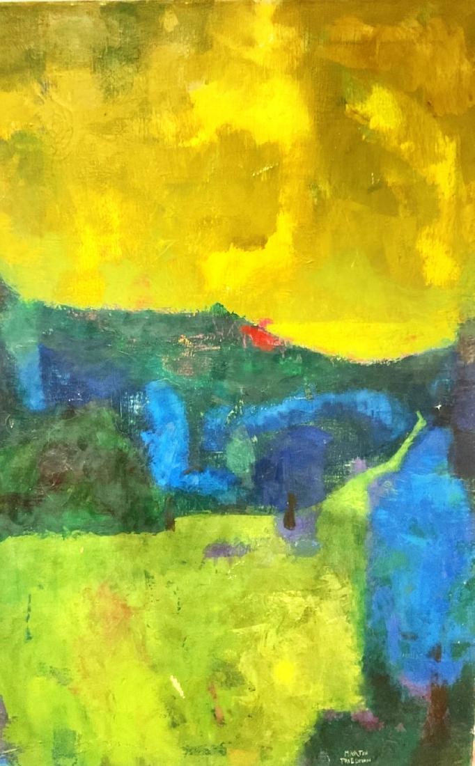 Martin Friedman (1896-1980) Yellow Sky: Martin Friedman Hungarian, Provincetown, Mass, Brooklyn b.1896- d.1980) Titled: Yellow SkyMedium: Oil on canvas.Signed lower right and reverse.Dimensions: 30" X 20" Provenance: Estate Of Arnold Friedm