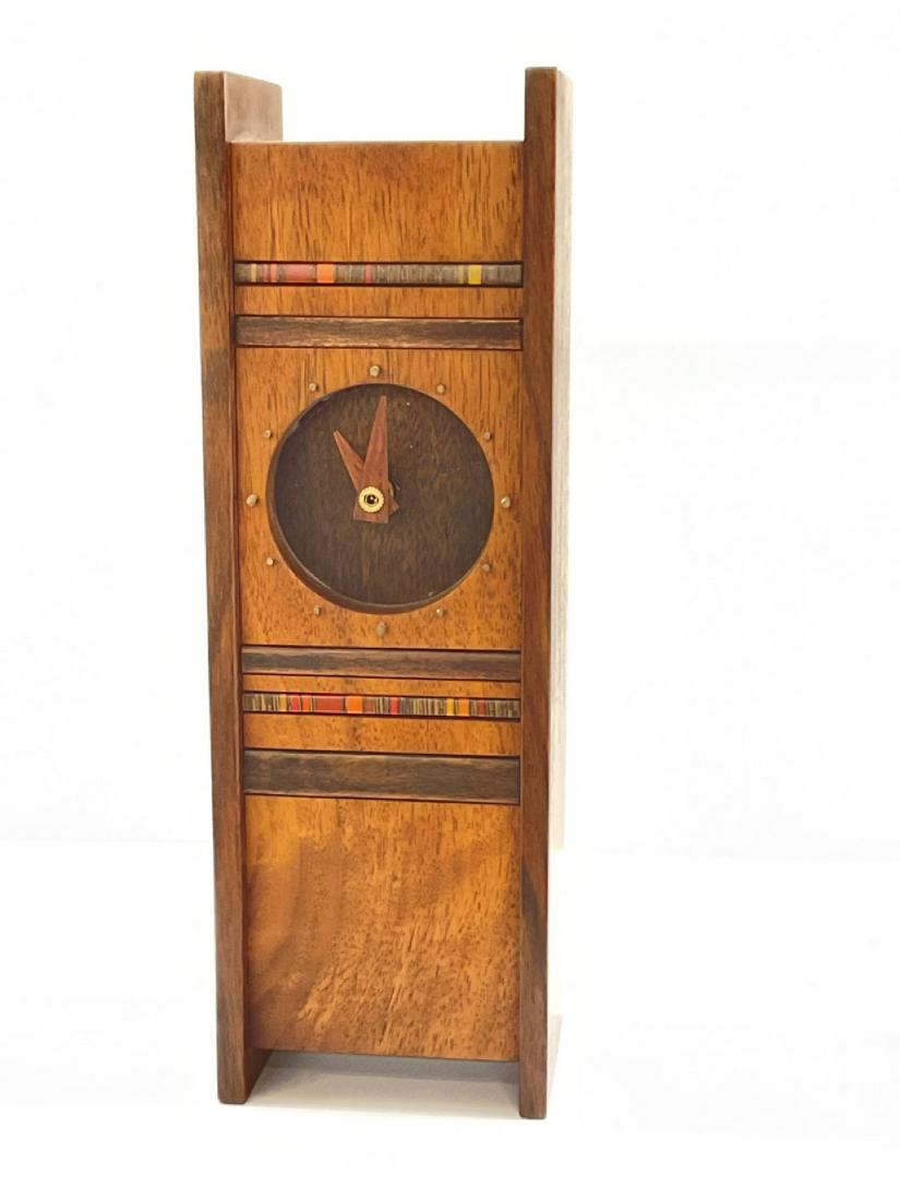 Robert McKeown clock: Robert McKeown clock. Signed by base. Dimensions: 9 3/4” x 3 1/4 x 2 1/2