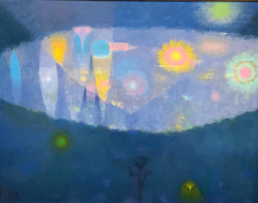 Martin Friedman (1896-1980) Oil on Canvas, Fiesta: Martin Friedman Hungarian, Provincetown, Mass, Brooklyn b.1896- d.1980).Titled: FiestaMedium: Oil on canvas Signed.Dimensions: 35" X 45" Provenance: Estate Of Arnold Friedman by descent.