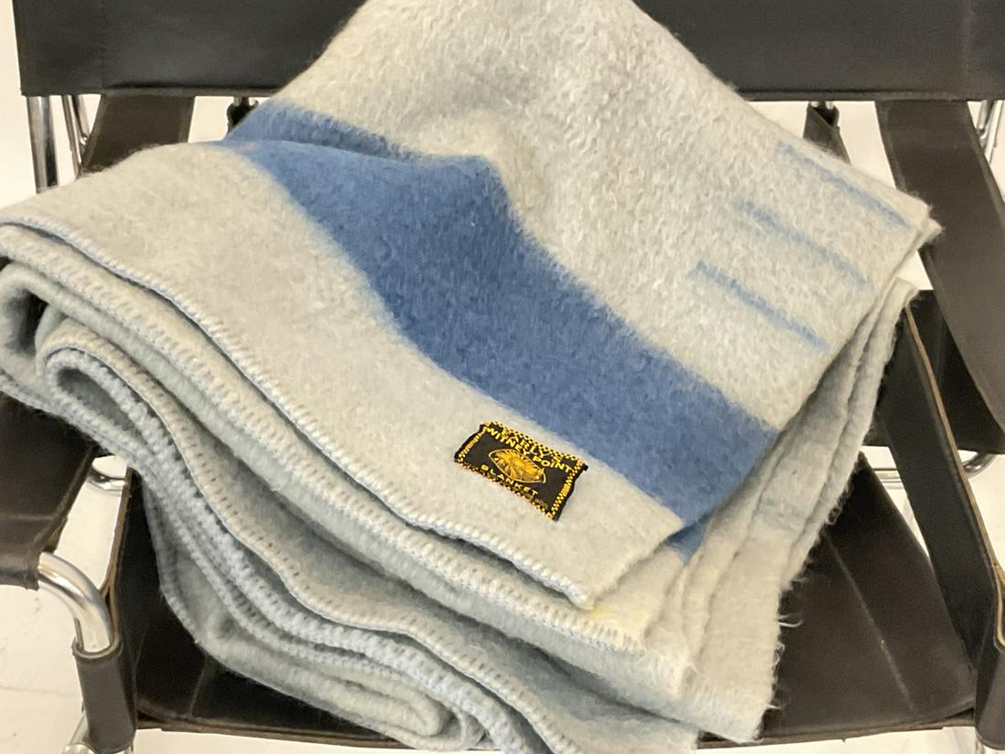 Early's Whitney Point Blanket 84” x 68”: Early's Whitney Point Blanket 84” x 68”Wool gray and blue