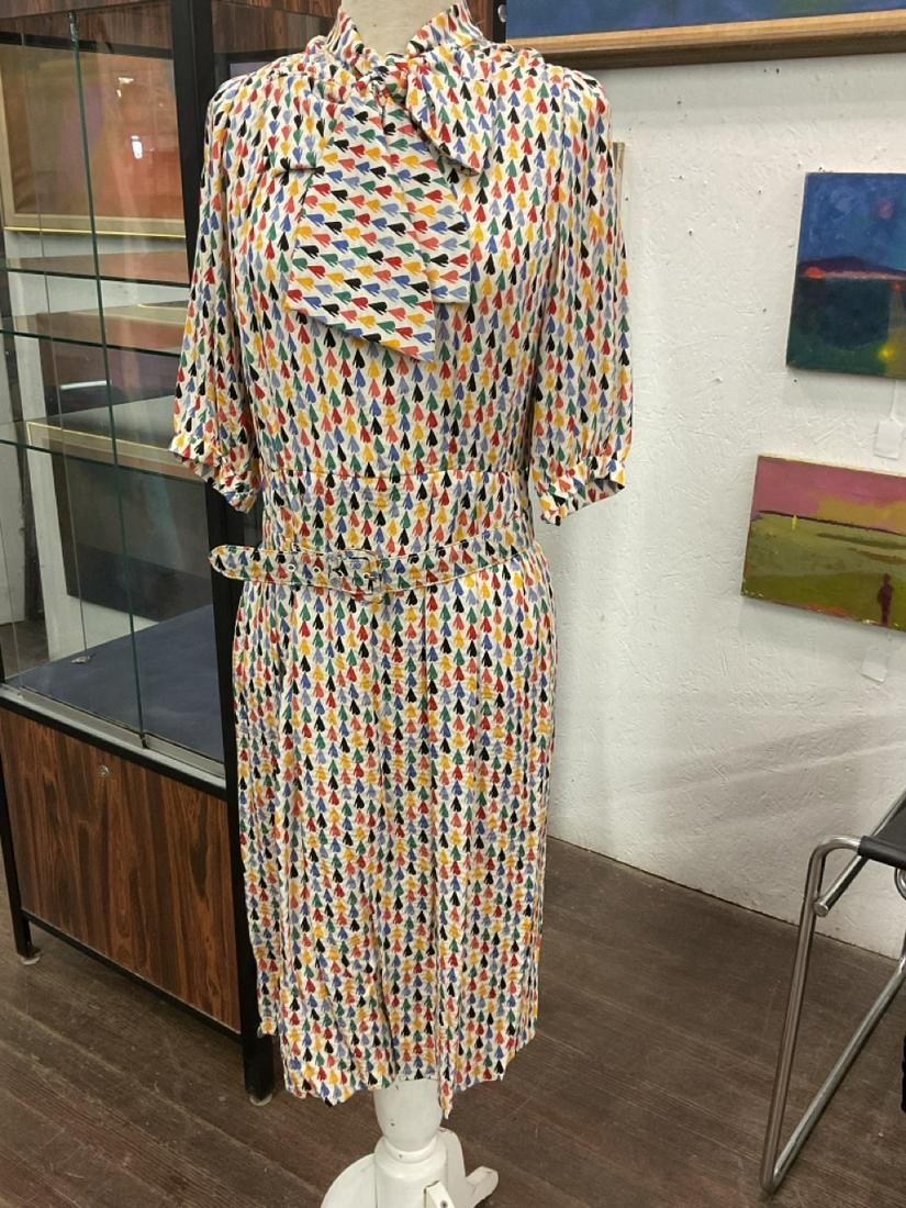 Andre Laug Vintage Silk Dress: Andre Laug (Roma, Italy) For Nan Dustin Philadelphia silk dress. Late 60's. Size 14.