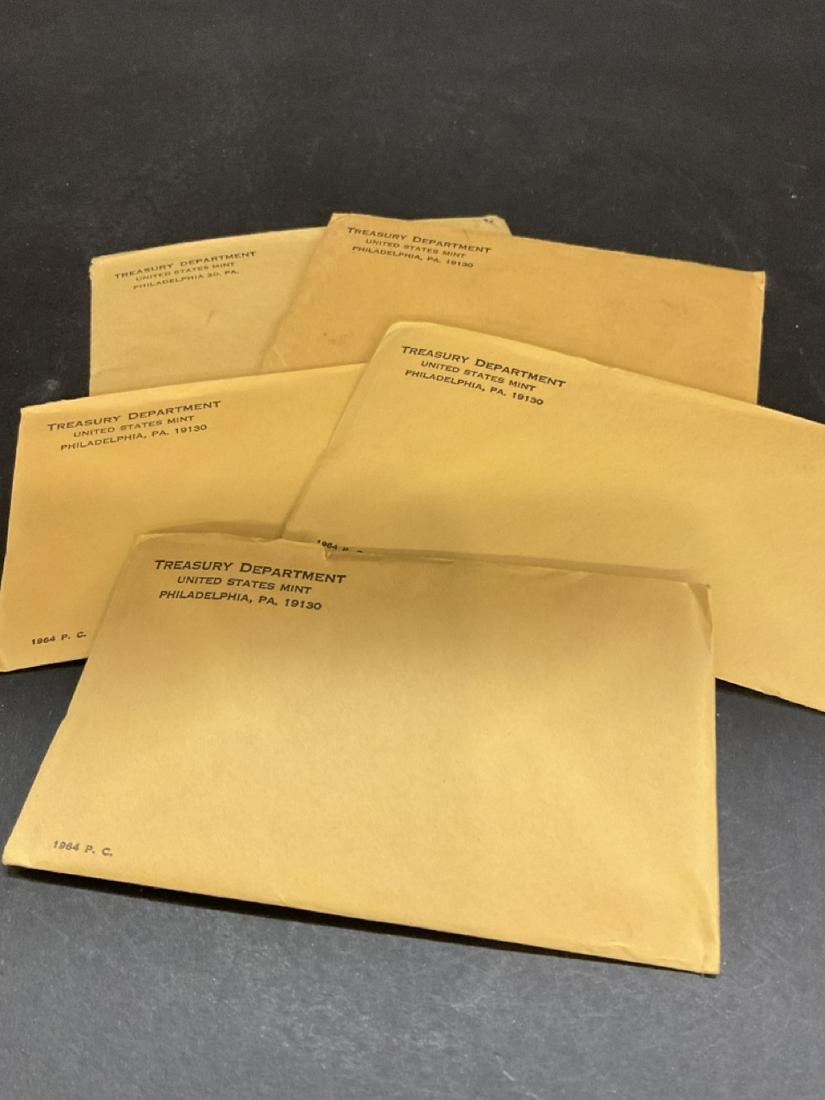 Four (4) U.S. 1964P Mint Sets And One 1961 Set (1 of 1)