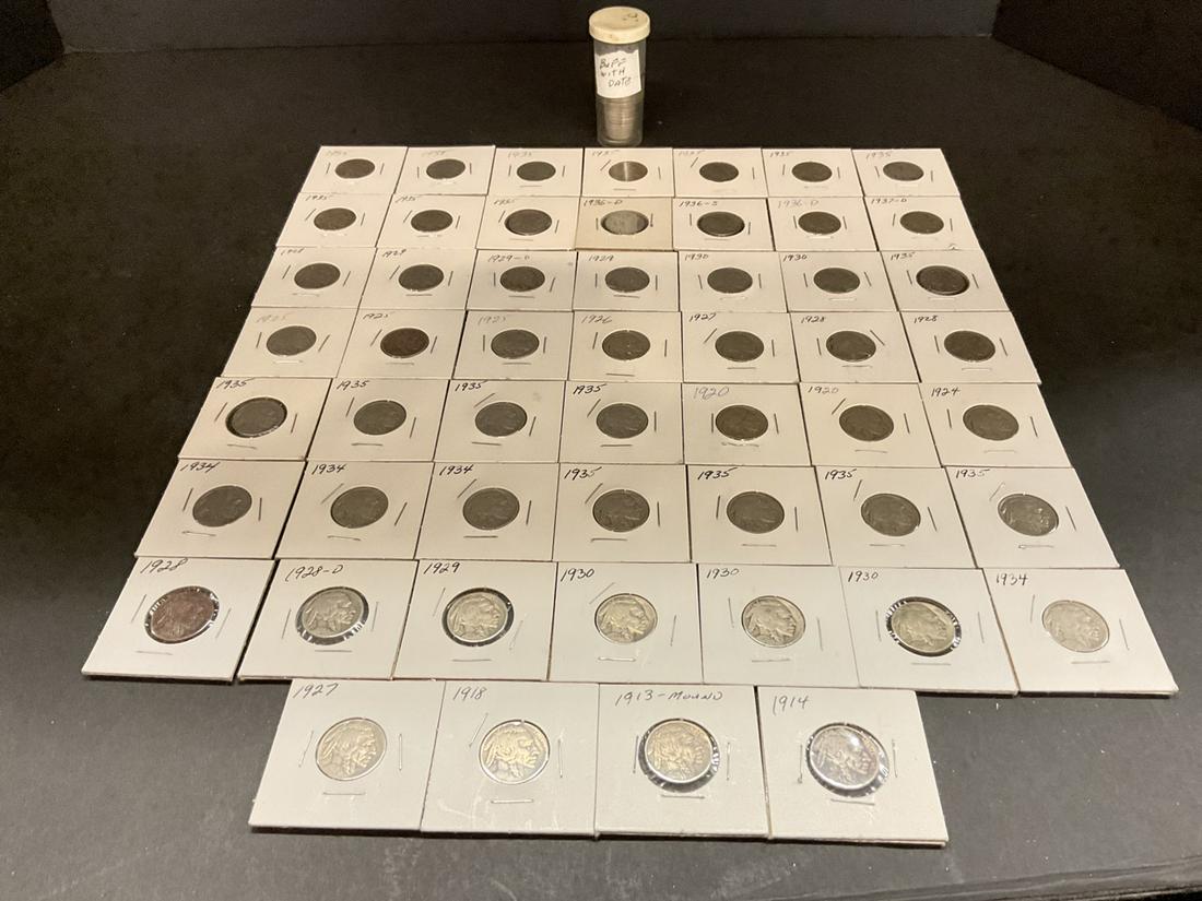 Seventy (70) Buffalo Nickels (1 of 3)