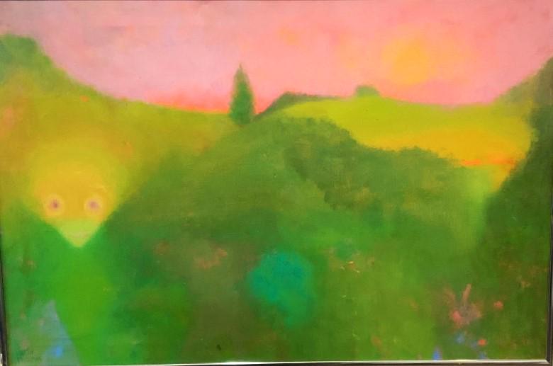 Martin Friedman “Green Tree and Eyes”: Martin Friedman (1896-1980)Titled: “Green Tree and Eyes”Oil on canvasSigned lower leftDimensions: 20 1/4” x 30 1/2” framed, Provenance: Estate Of Arnold Friedman by descent.