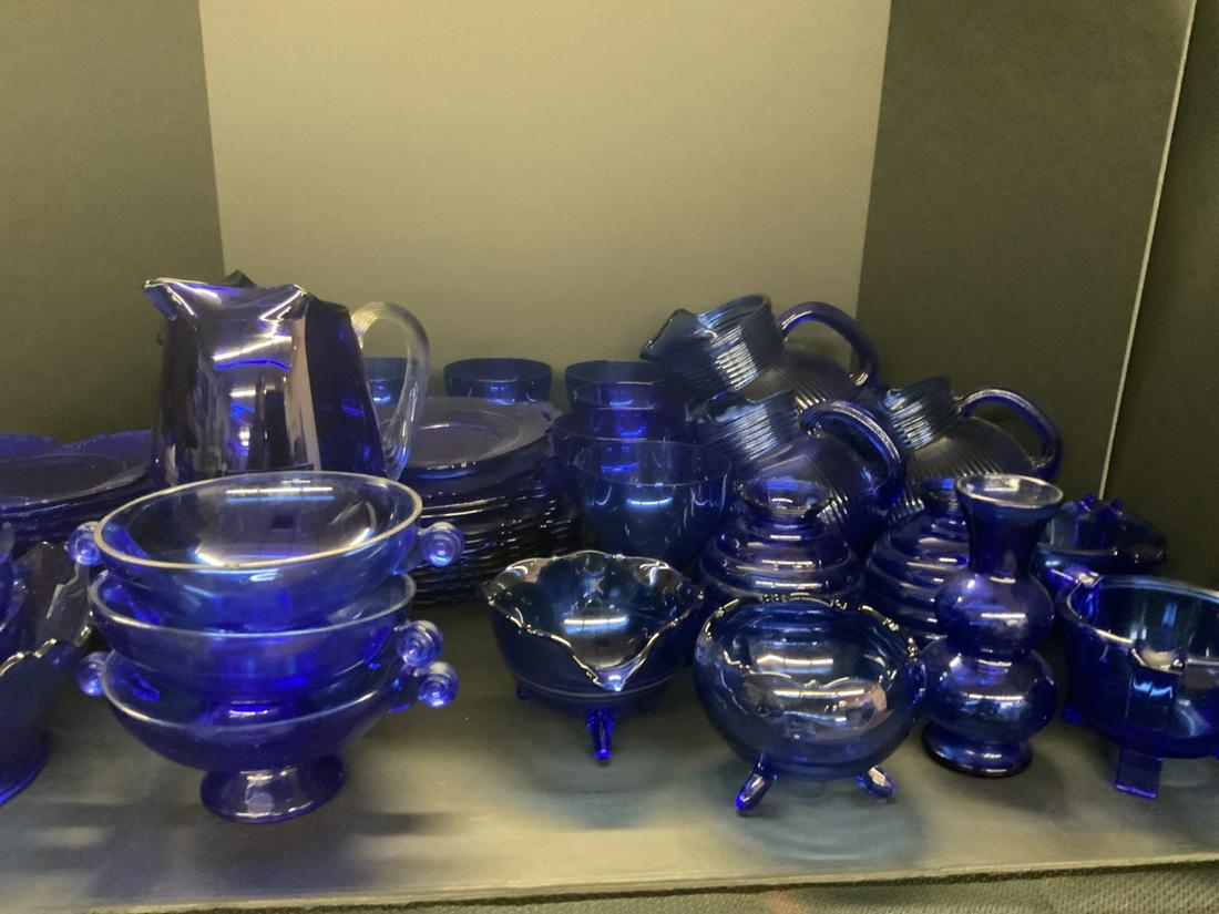 A Large Compiled Group Of Cobalt Blue Glassware (1 of 9)