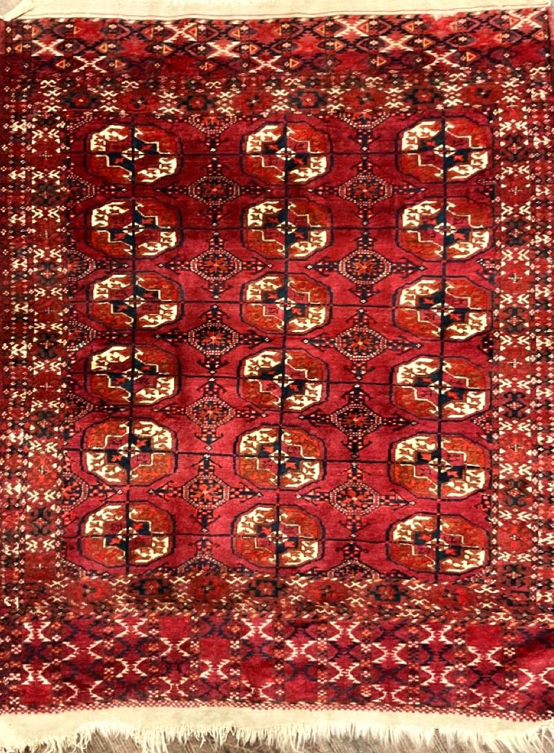 Turkoman Wool Rug, 4ft 2” x  3ft 3” (1 of 5)