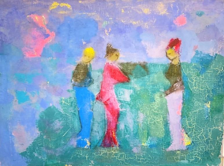 Martin Friedman (1896-1980)  “3 Figures, Opus # 15” (1 of 6)