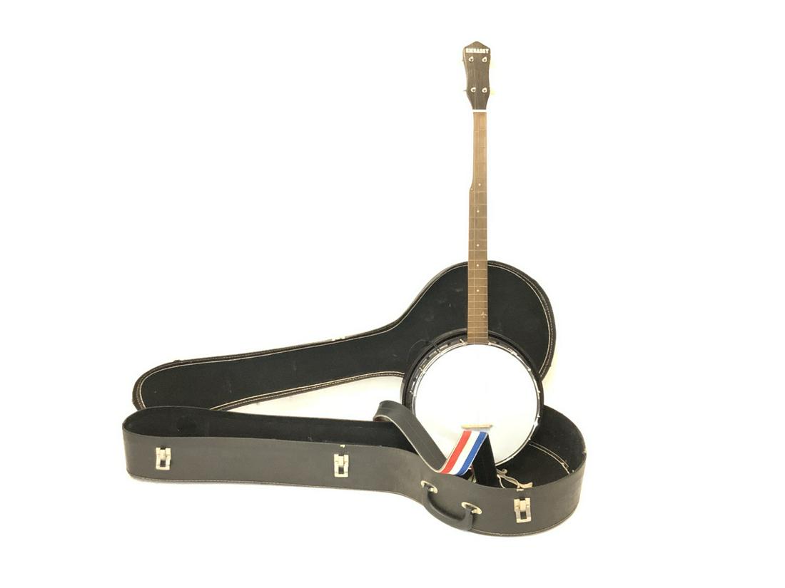 Embassy Banjo With Case: Embassy Banjo with case.