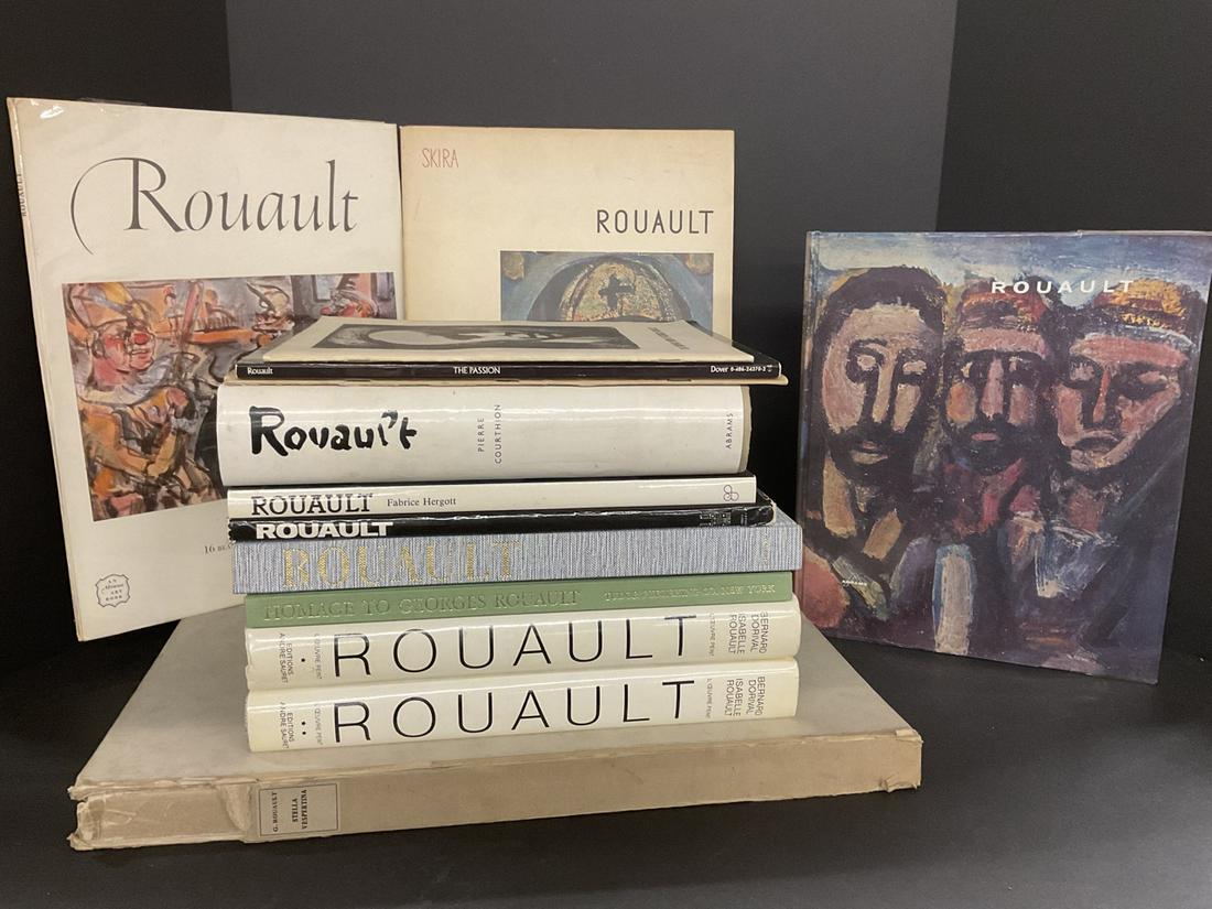 Collection Of Georges Rouault Books And Lithograph Plates: Collection Of Georges Rouault Books And Lithograph Plates. Stella Vespertina 11/12 Lithograph plates. Homage to Rouault etc. As seen in photograph preview.