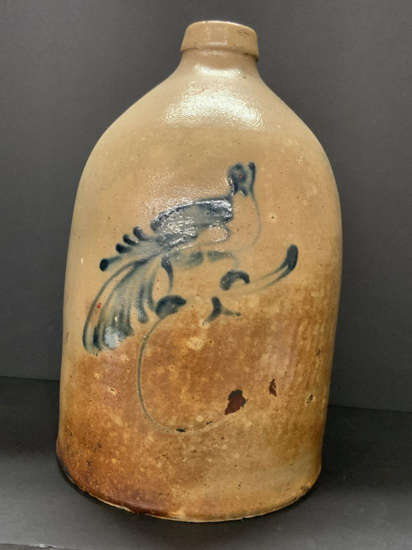 2 Gallon Stoneware Jug with Cobalt Blue Decorated Blue Bird (1 of 7)