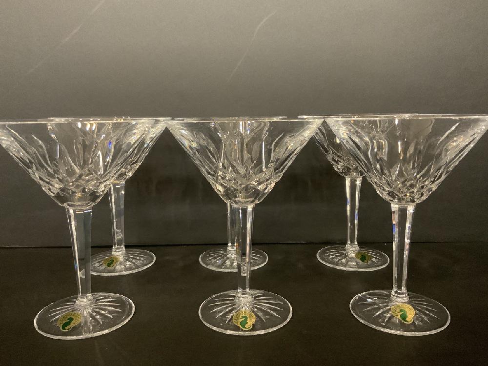 Six (6) Waterford Crystal Martini Glasses (1 of 4)
