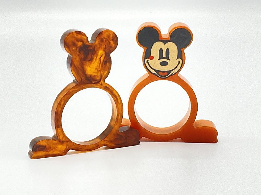Two (2)  Mickey Mouse Bakelite Napkin Rings (1 of 4)
