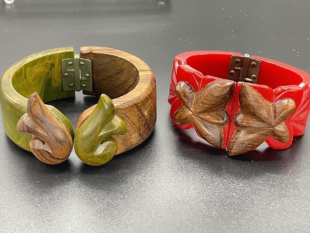 Two (2) Bakelite Clampers with Wood (1 of 5)