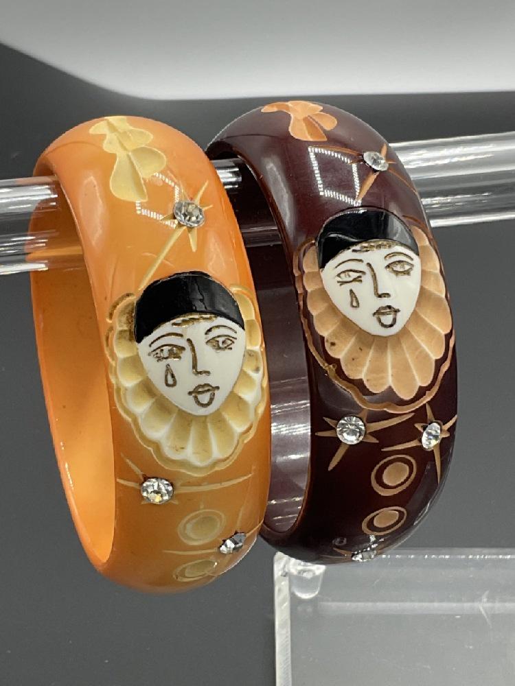 Two French  Pierrot Bakelite Bangles (1 of 5)