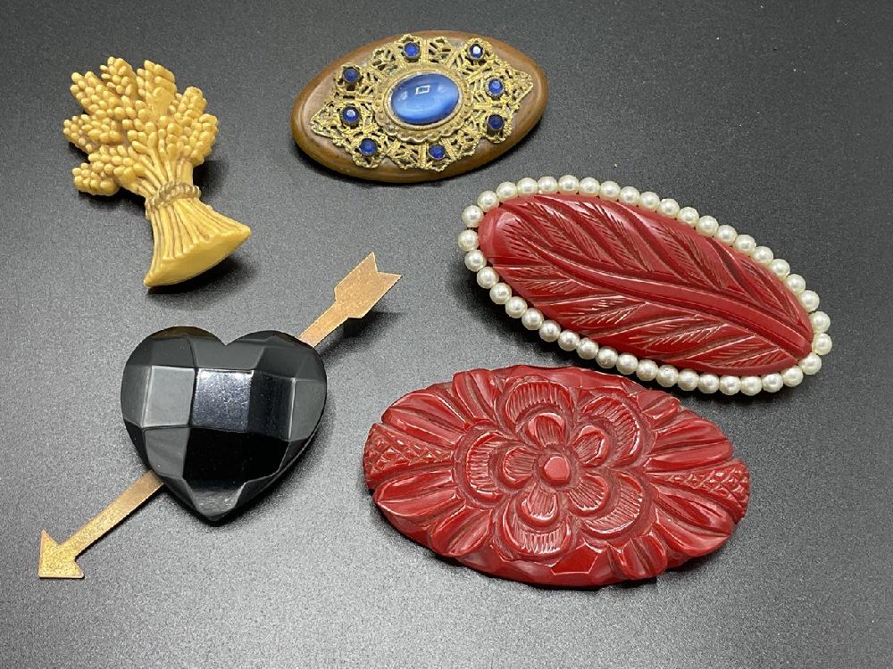 Bakelite jewelry pins deals