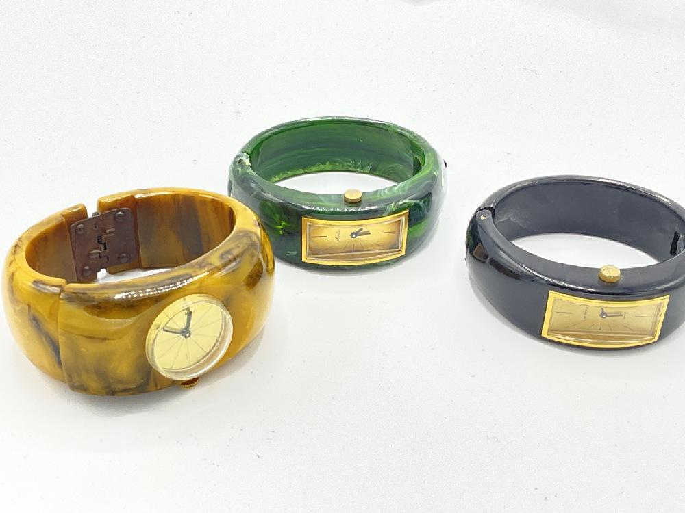 Three (3) Vintage Bakelite Lady's Wrist Watches (1 of 3)
