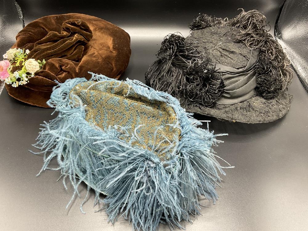 Three (3) Late Victorian Hats by Miss Still Warwick, NY (1 of 8)