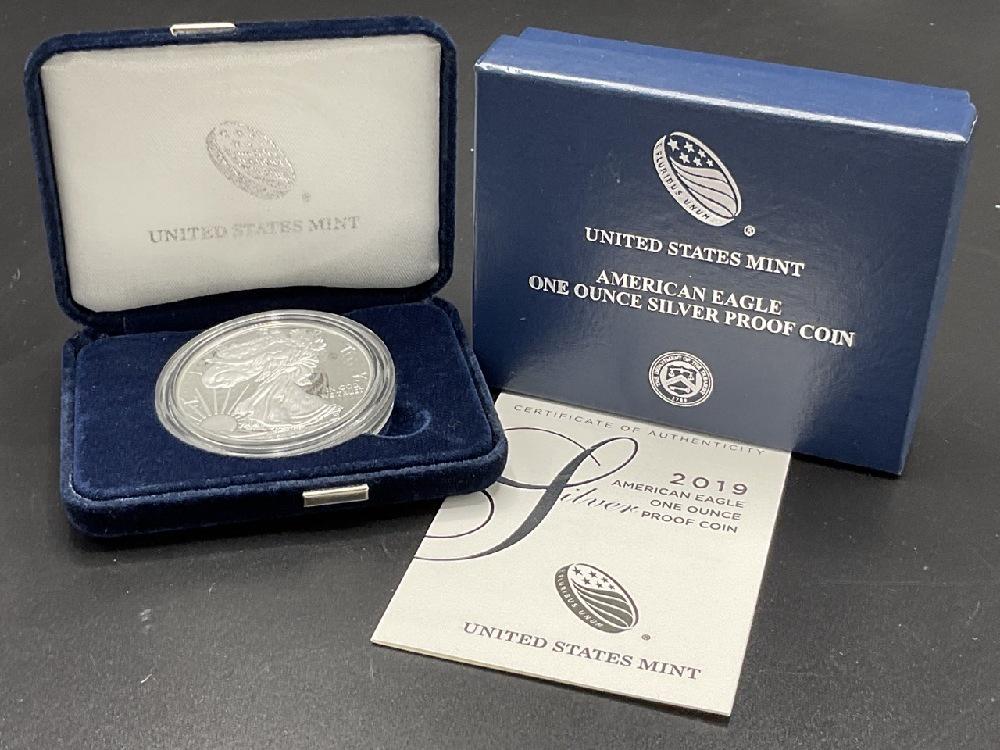 2019 American Eagle .999 Pure Silver Dollar, West Point Mint (1 of 4)