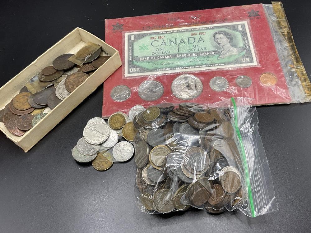 Misc Lot Foreign Coins Mostly Canada (1 of 4)