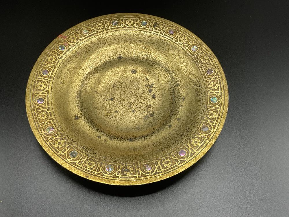 Tiffany Studios Bronze And Abalone Tray (1 of 5)