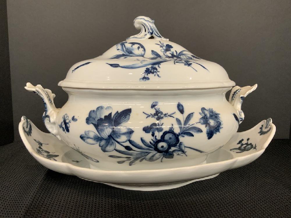 Early German Meissen Blue And White Tureen w/ Underplate (1 of 5)