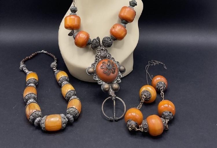 Three (3) Moroccan Amber Necklaces (1 of 4)