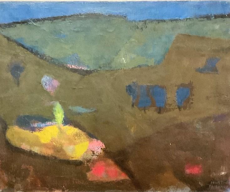 Martin Friedman (1896-1980) "Blue Trees": Martin Friedman (1896-1980 Hungary, Provincetown, Mass and Brooklyn, NY) Titled: “Blue Trees”Oil on canvas Signed lower right.Dimensions: 16" X 20" Provenance: Estate Of Arnold Friedman by