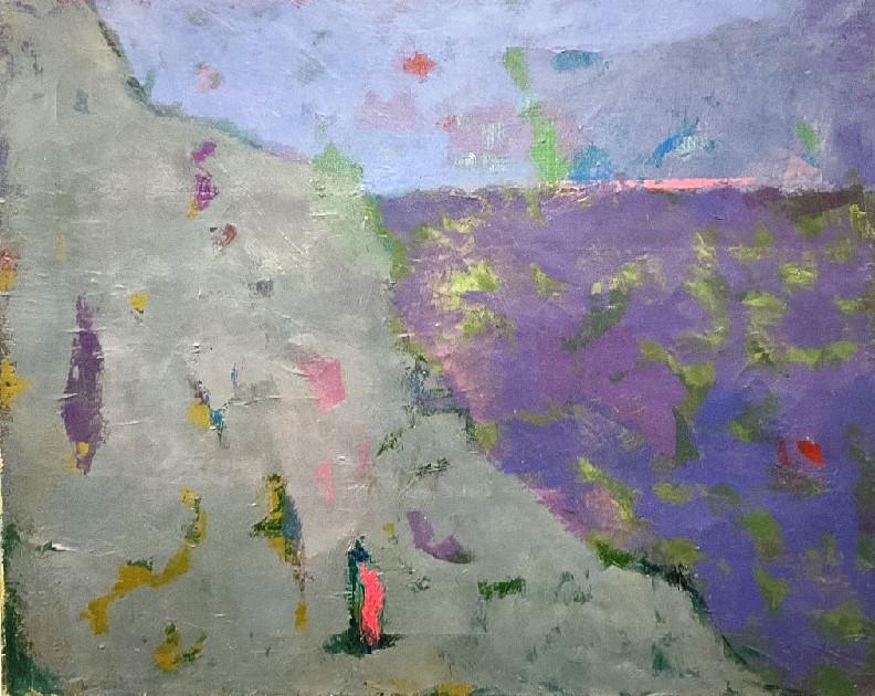 Martin Friedman (1896-1980) Pink Figure Lavender Sea (1 of 3)