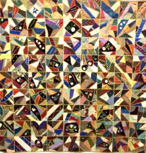 19th century Victorian Crazy Quilt Americana Folk Art (1 of 9)