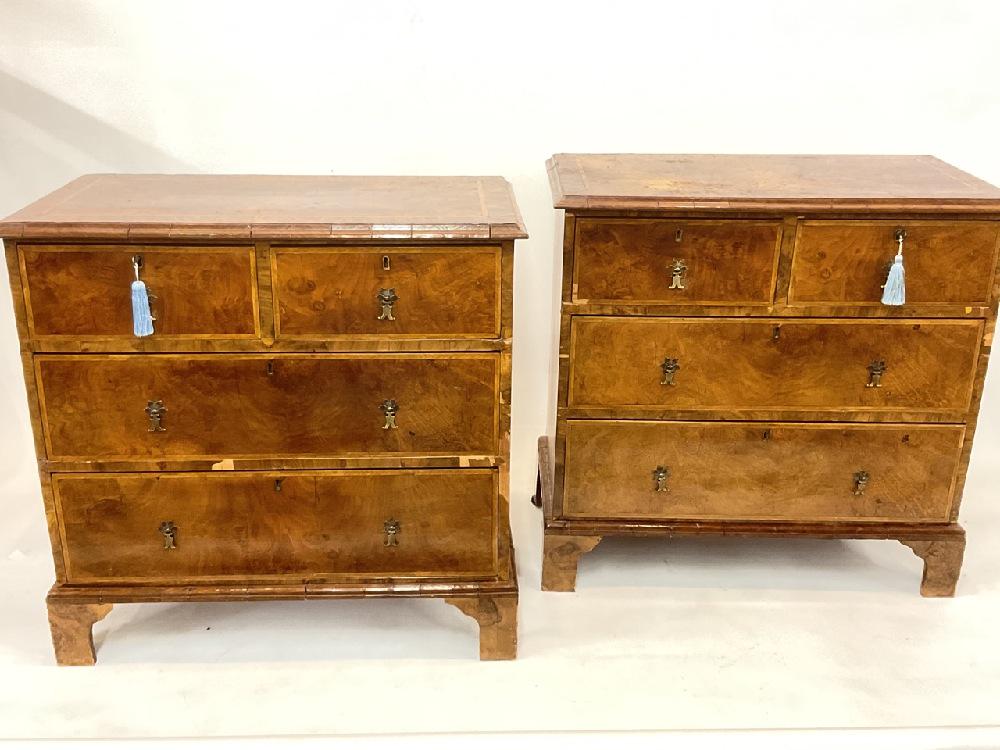 Two (2) Antique Burlwood Veneered Bedside Chests (1 of 10)