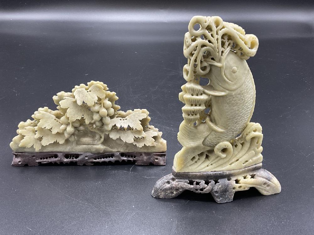 Two Chinese Soapstone Figures (1 of 5)