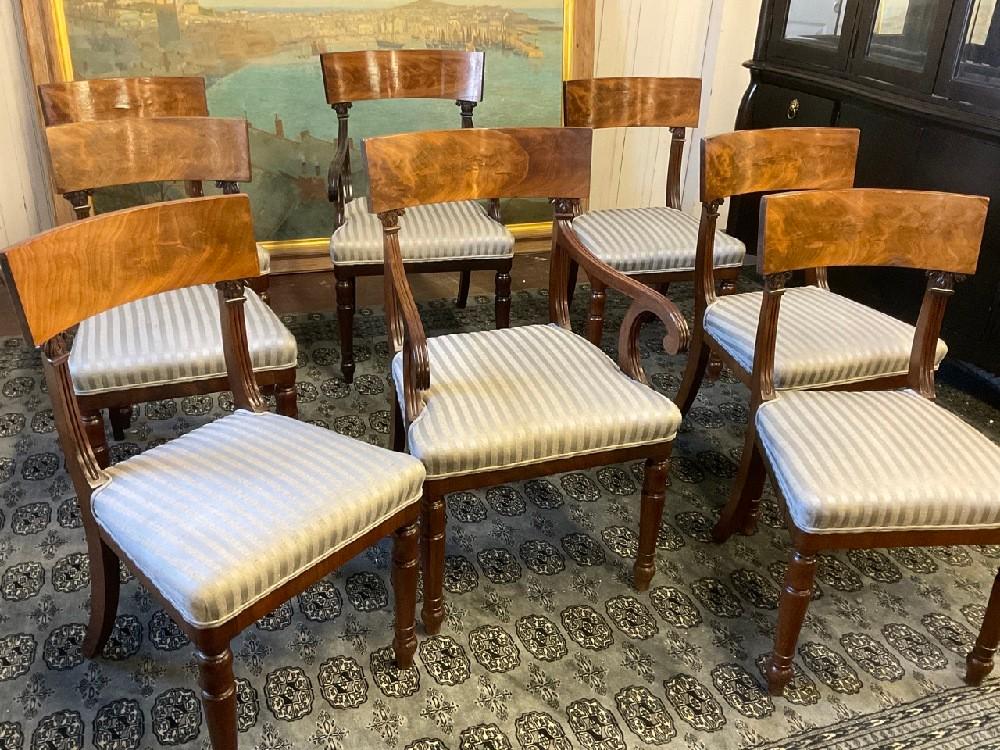 Set of Eight (8) Mahogany Regency Style Dining Chairs (1 of 10)