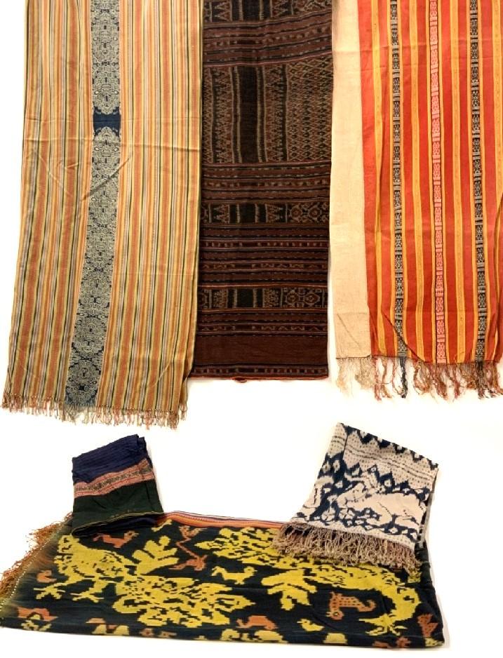 Six (6) Vintage Indonesian Textiles (1 of 4)