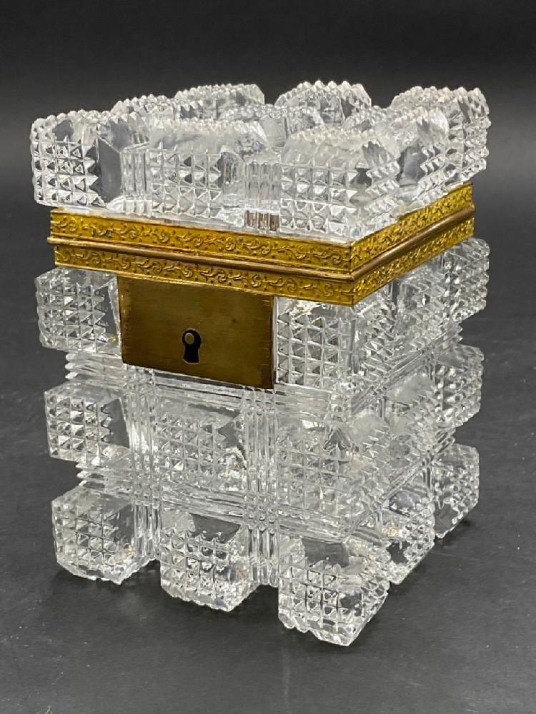 English Cut Glass Crystal Casket Box 19th c. (1 of 7)