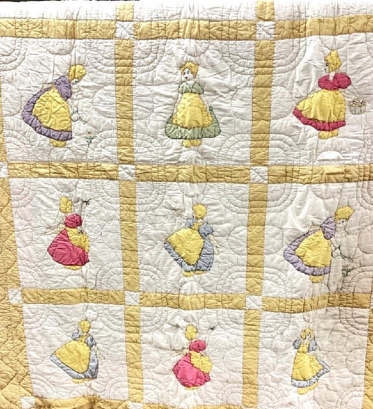 Yellow Quilt with Prairie Girls (1 of 5)