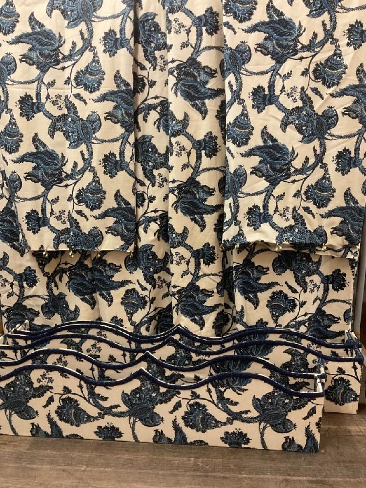 Cassandra Blue/White Window Valances and Curtains (1 of 9)